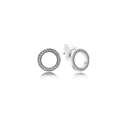 Brinco Circulo Cravejada - Pandora - Prata 925