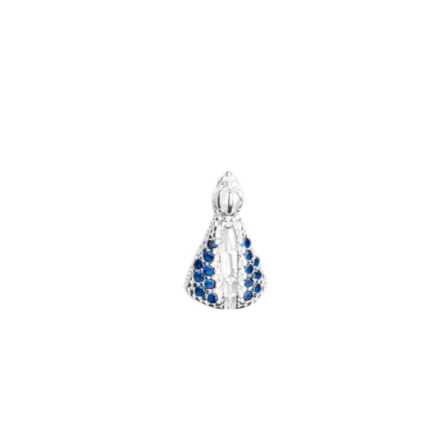 Pingente de Nossa Senhora Cravejado - Prata 925