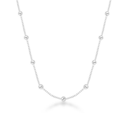 Colar de bolinha 3mm - Prata 925