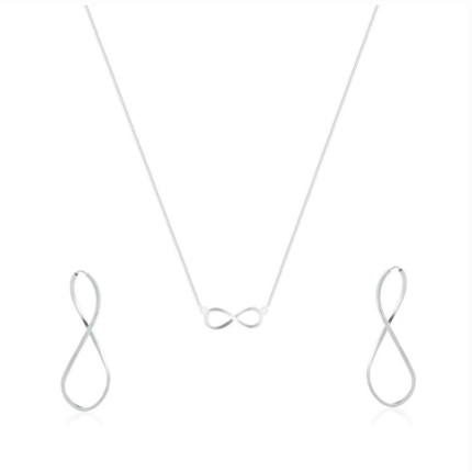 Conjunto Infinito Liso - Prata 925