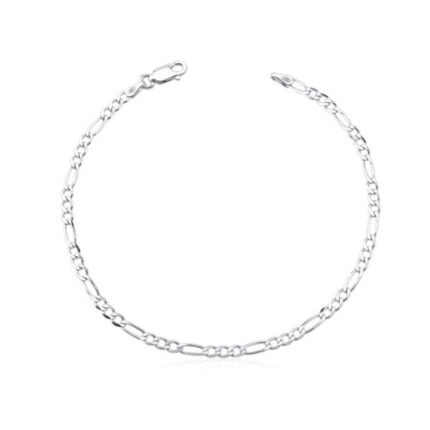 Pulseira Figaro 3x1 3mm - Prata 925