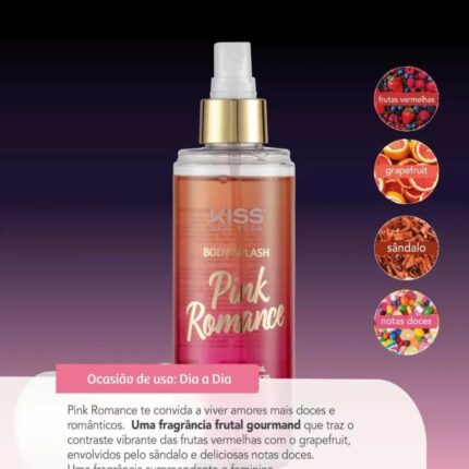 )  Body Splash Pink Romance Kiss New York 200ml